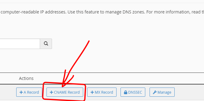 CNAME record domain