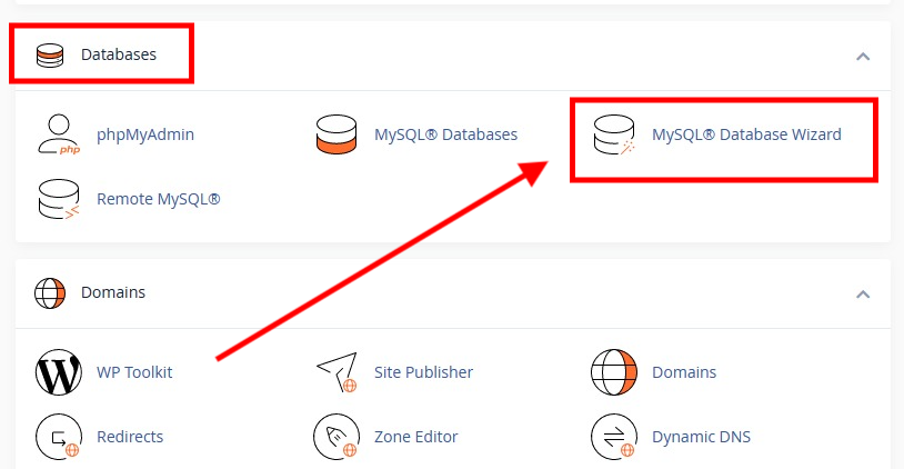 How to create a MySql database in cpanel
